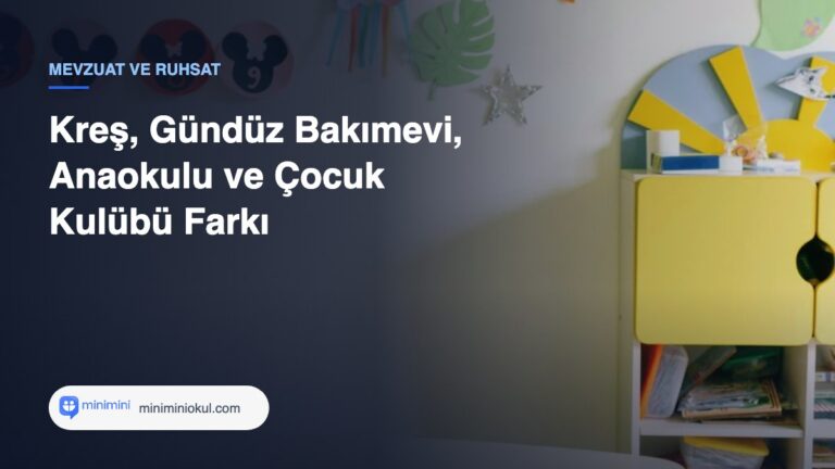 Kreş, Gündüz Bakımevi, Anaokulu ve Çocuk Kulübü Farkı — Minimini Okul